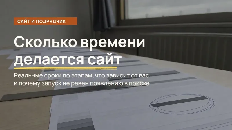 Обложка статьи: Сколько времени занимает разработка сайта (2026)