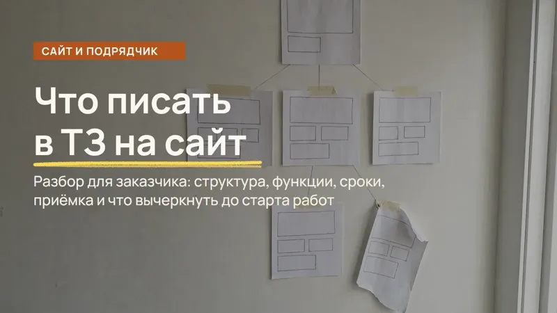 Обложка статьи: Техническое задание на сайт: как составить (2026)